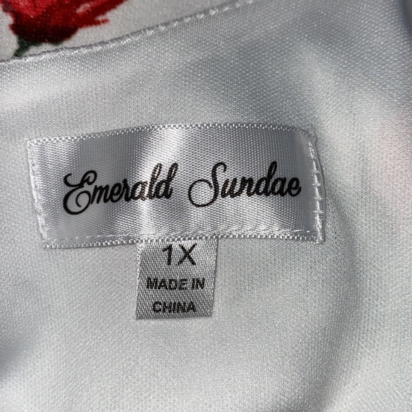 Emerald Sundae Printed Open-Back Fit & Flare Plus Size Dress NWOT - Picture 7 of 12